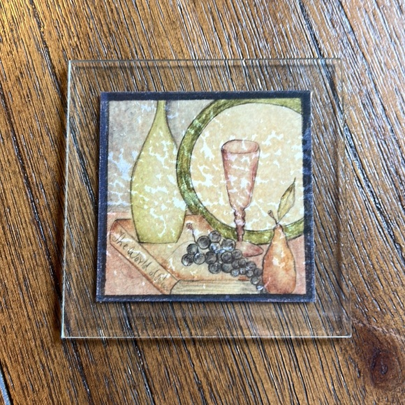 The Gallery Collection Art Glass Coaster Set with Stand - Picture 2 of 9